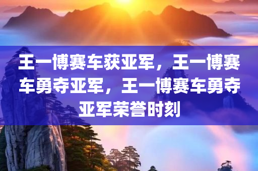 王一博赛车获亚军，王一博赛车勇夺亚军，王一博赛车勇夺亚军荣誉时刻