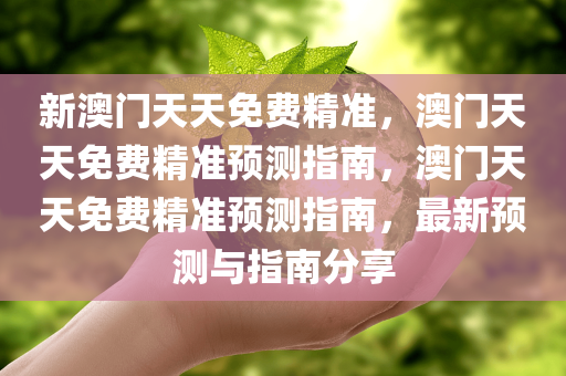 新澳门天天免费精准，澳门天天免费精准预测指南，澳门天天免费精准预测指南，最新预测与指南分享