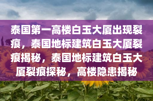 泰国第一高楼白玉大厦出现裂痕，泰国地标建筑白玉大厦裂痕揭秘，泰国地标建筑白玉大厦裂痕探秘，高楼隐患揭秘