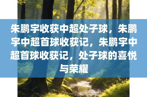 朱鹏宇收获中超处子球，朱鹏宇中超首球收获记，朱鹏宇中超首球收获记，处子球的喜悦与荣耀