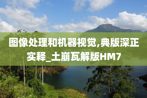 图像处理和机器视觉,典版深正实释_土崩瓦解版HM7