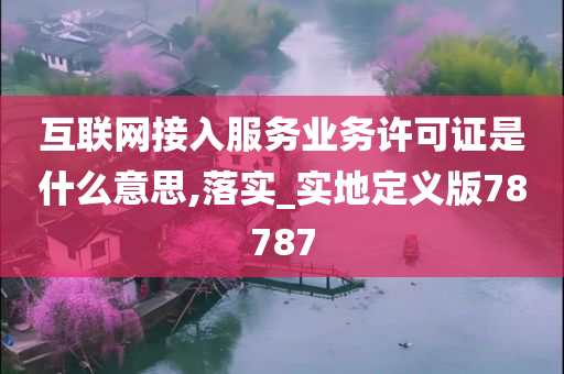 互联网接入服务业务许可证是什么意思,落实_实地定义版78787