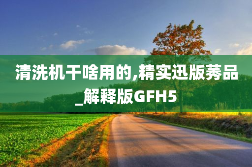 清洗机干啥用的,精实迅版莠品_解释版GFH5