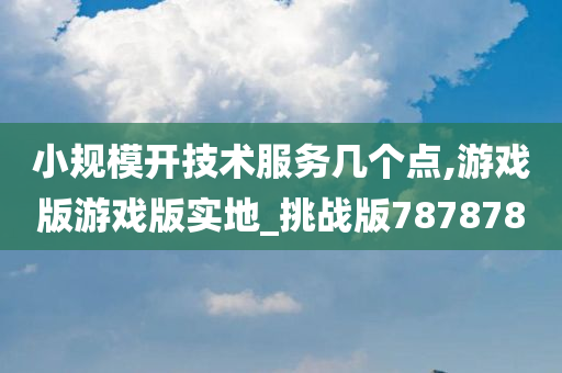 小规模开技术服务几个点,游戏版游戏版实地_挑战版787878