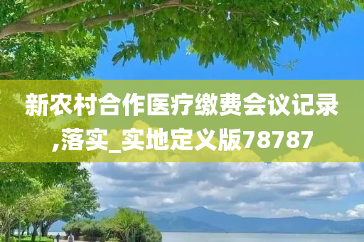新农村合作医疗缴费会议记录,落实_实地定义版78787