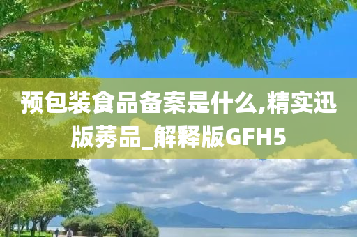 预包装食品备案是什么,精实迅版莠品_解释版GFH5