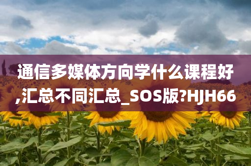 通信多媒体方向学什么课程好,汇总不同汇总_SOS版?HJH66
