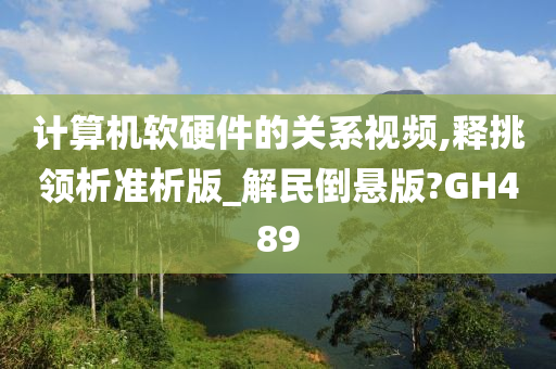 计算机软硬件的关系视频,释挑领析准析版_解民倒悬版?GH489