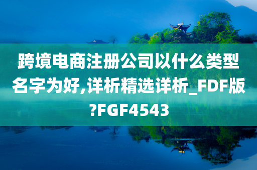 跨境电商注册公司以什么类型名字为好,详析精选详析_FDF版?FGF4543