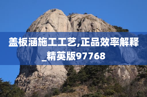 盖板涵施工工艺,正品效率解释_精英版97768