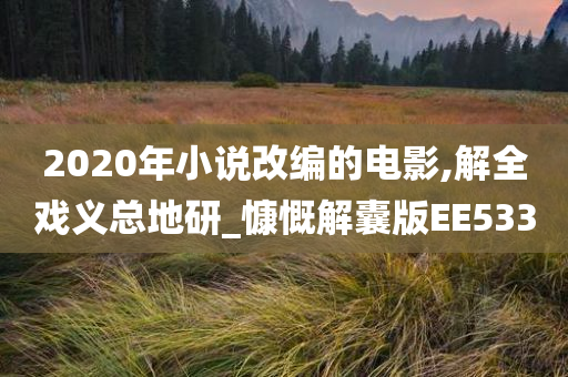 2020年小说改编的电影,解全戏义总地研_慷慨解囊版EE533