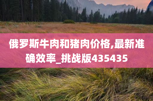 俄罗斯牛肉和猪肉价格,最新准确效率_挑战版435435