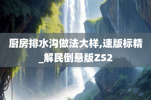 厨房排水沟做法大样,速版标精_解民倒悬版ZS2