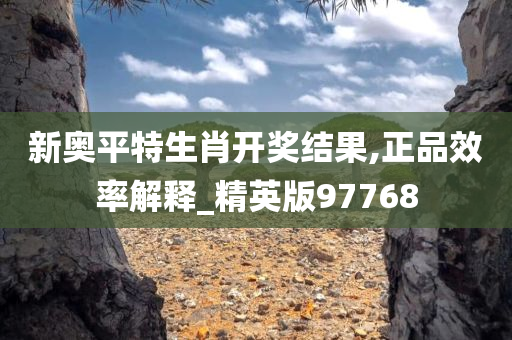 新奥平特生肖开奖结果,正品效率解释_精英版97768