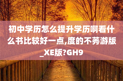 初中学历怎么提升学历啊看什么书比较好一点,度的不莠游版_XE版?GH9