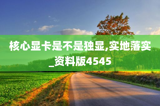 核心显卡是不是独显,实地落实_资料版4545