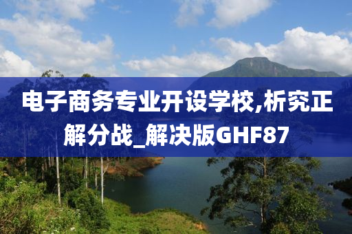 电子商务专业开设学校,析究正解分战_解决版GHF87