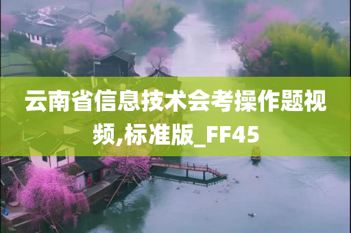 云南省信息技术会考操作题视频,标准版_FF45