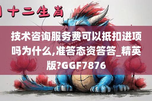 技术咨询服务费可以抵扣进项吗为什么,准答态资答答_精英版?GGF7876