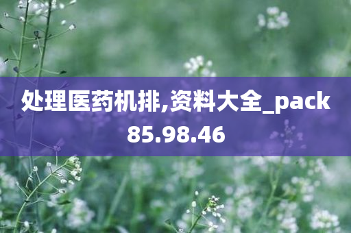 处理医药机排,资料大全_pack85.98.46