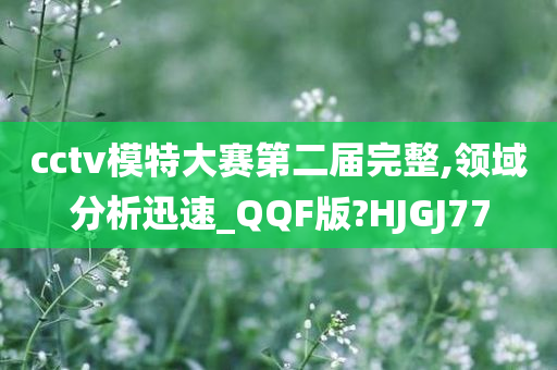 cctv模特大赛第二届完整,领域分析迅速_QQF版?HJGJ77