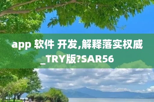app 软件 开发,解释落实权威_TRY版?SAR56