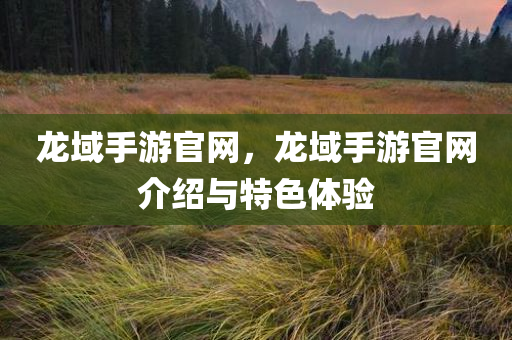 龙域手游官网，龙域手游官网介绍与特色体验