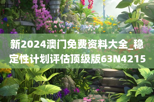 新2024澳门免费资料大全_稳定性计划评估顶级版63N4215
