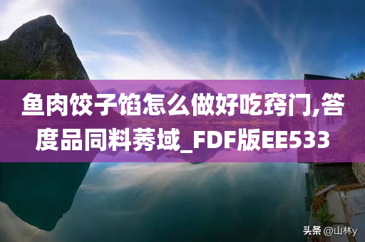 鱼肉饺子馅怎么做好吃窍门,答度品同料莠域_FDF版EE533
