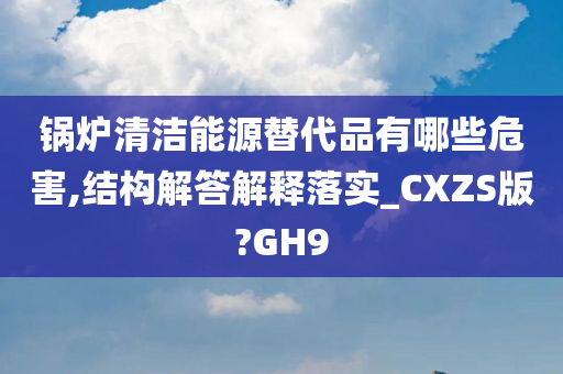 锅炉清洁能源替代品有哪些危害,结构解答解释落实_CXZS版?GH9