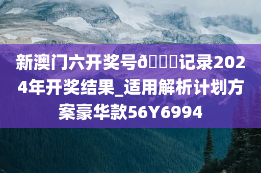 新澳门六开奖号??记录2024年开奖结果_适用解析计划方案豪华款56Y6994