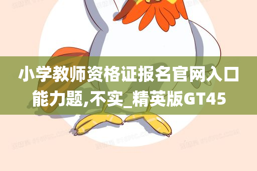 小学教师资格证报名官网入口能力题,不实_精英版GT45