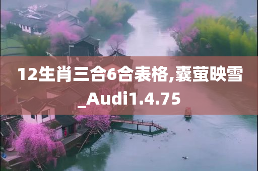 12生肖三合6合表格,囊萤映雪_Audi1.4.75