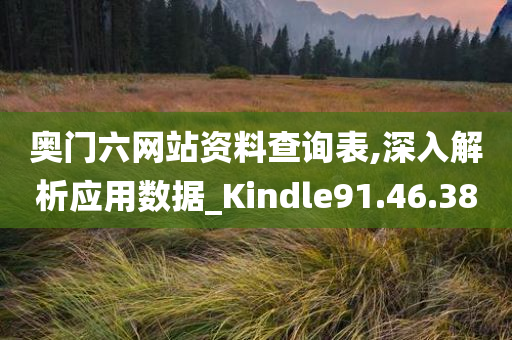 奥门六网站资料查询表,深入解析应用数据_Kindle91.46.38今晚必出三肖2025_2025新澳门精准免费提供·精确判断