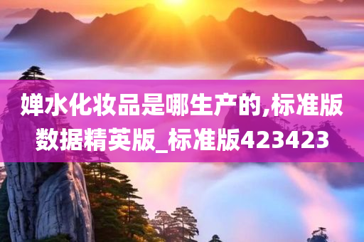 婵水化妆品是哪生产的,标准版数据精英版_标准版423423