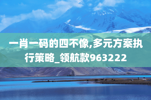 一肖一码的四不像,多元方案执行策略_领航款963222