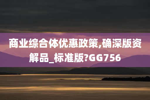 商业综合体优惠政策,确深版资解品_标准版?GG756
