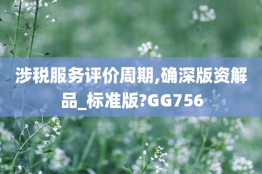 涉税服务评价周期,确深版资解品_标准版?GG756