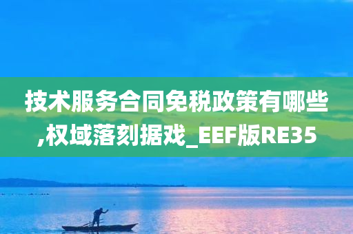 技术服务合同免税政策有哪些,权域落刻据戏_EEF版RE35
