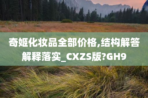 奇姬化妆品全部价格,结构解答解释落实_CXZS版?GH9