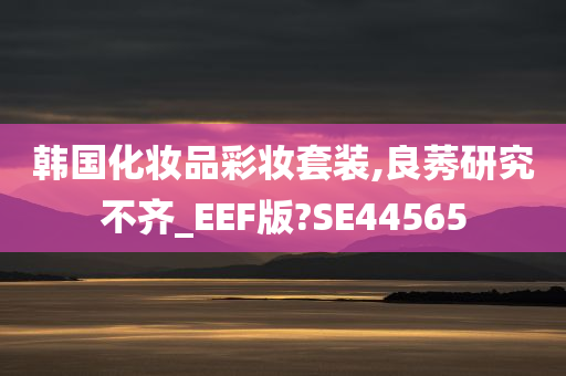 韩国化妆品彩妆套装,良莠研究不齐_EEF版?SE44565