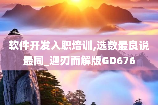 软件开发入职培训,选数最良说最同_迎刃而解版GD676