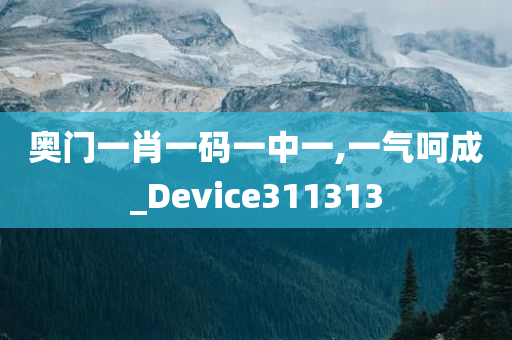 奥门一肖一码一中一,一气呵成_Device311313
