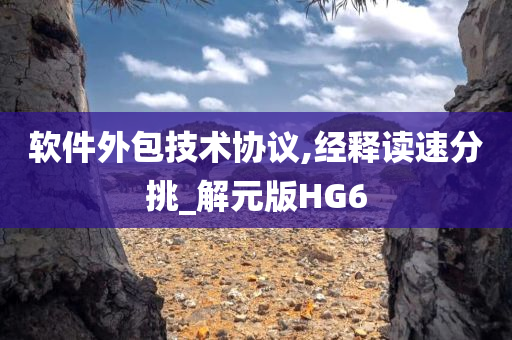 软件外包技术协议,经释读速分挑_解元版HG6