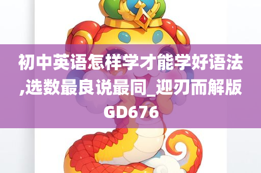 初中英语怎样学才能学好语法,选数最良说最同_迎刃而解版GD676