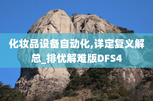 化妆品设备自动化,详定复义解总_排忧解难版DFS4