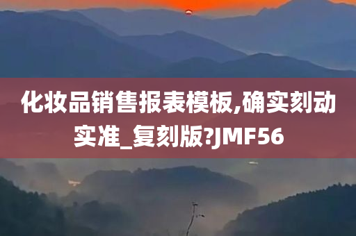 化妆品销售报表模板,确实刻动实准_复刻版?JMF56