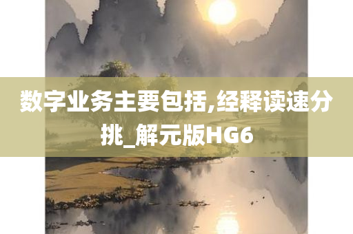 数字业务主要包括,经释读速分挑_解元版HG6