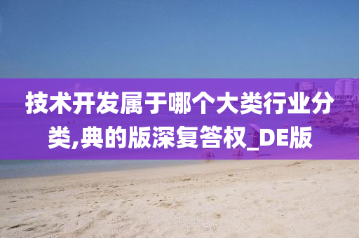 技术开发属于哪个大类行业分类,典的版深复答权_DE版