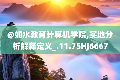 @如水教育计算机学院,实地分析解释定义_.11.75HJ6667